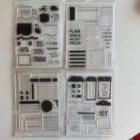 Heidi Swapp Clear Stamp Set - Black and Gray - Picture 1 of 5